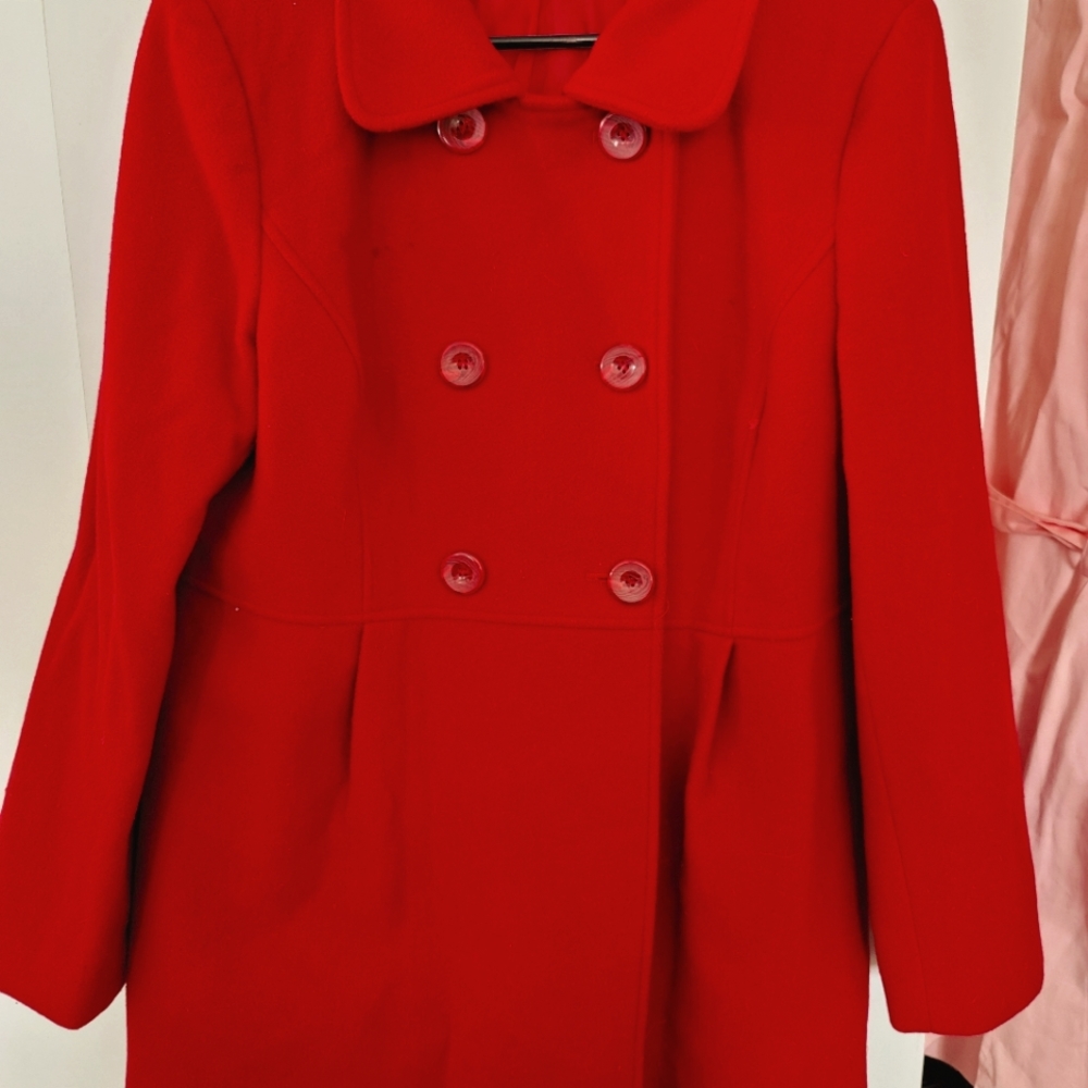Style&Co Red Pea Coat